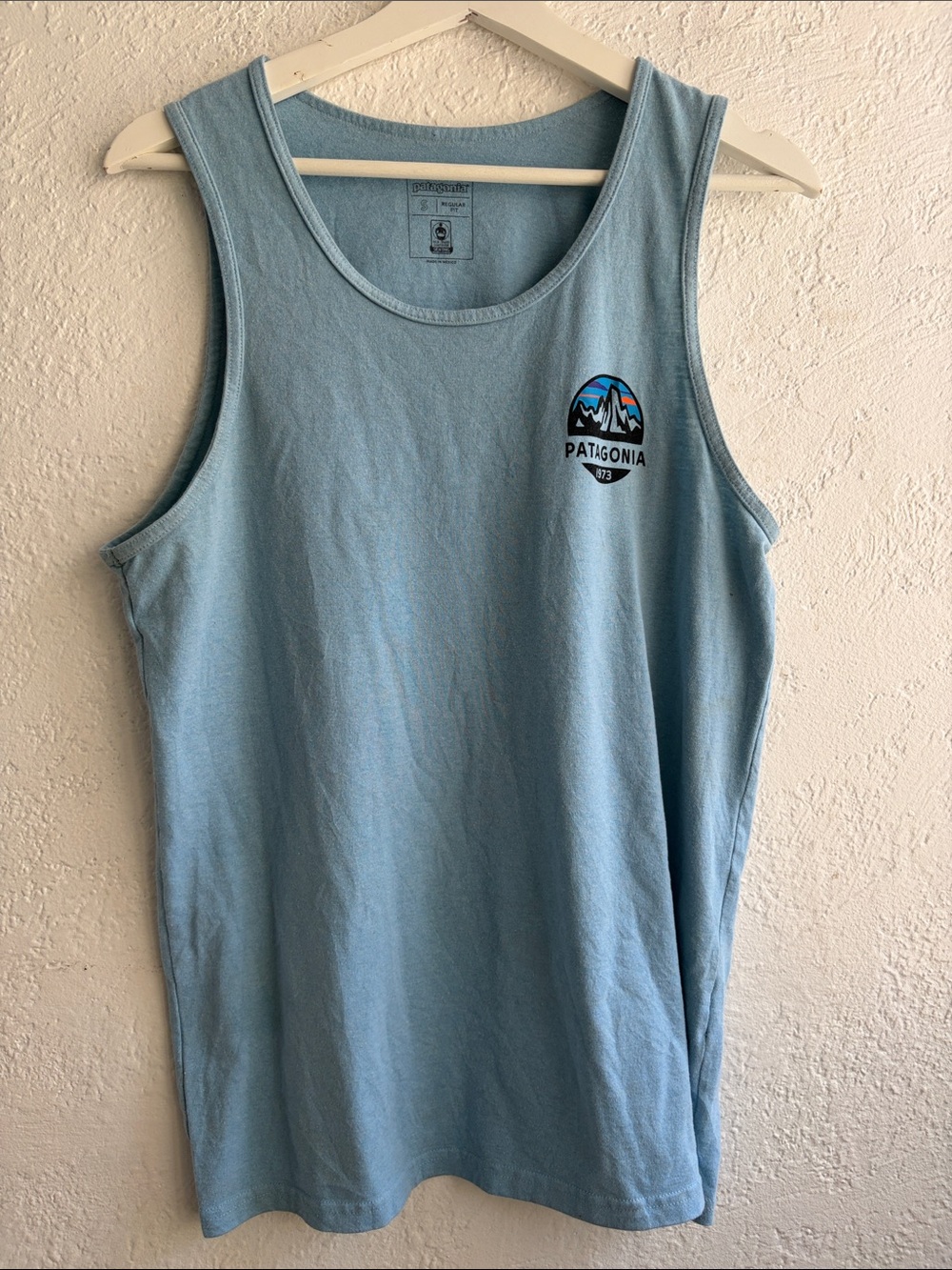 Patagonia Men’s Sky Blue Logo Tank Top